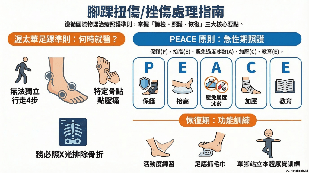 鳳山腳踝扭傷照護